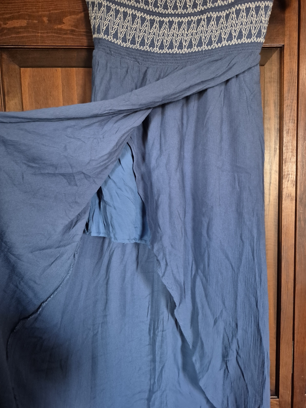 Promesa Blue Striped Off-Shoulder Top - Picture 4 of 7